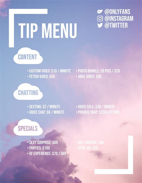 only fans menu ideas|OnlyFans Menu Ideas, Tips & Examples (3 Free。